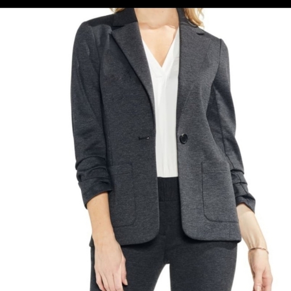 VINCE Camuto Ruched Sleeve Ponte Blazer - Picture 1 of 7